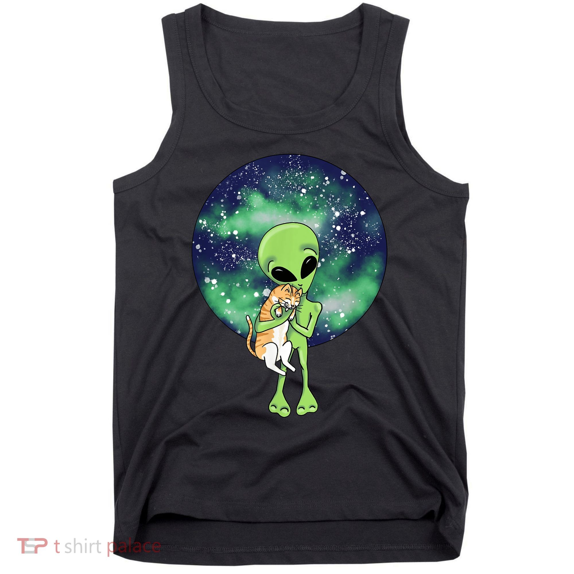 Alien And Cat Tank Top