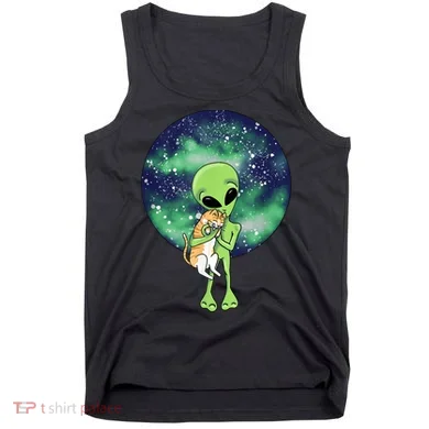 Alien And Cat Tank Top