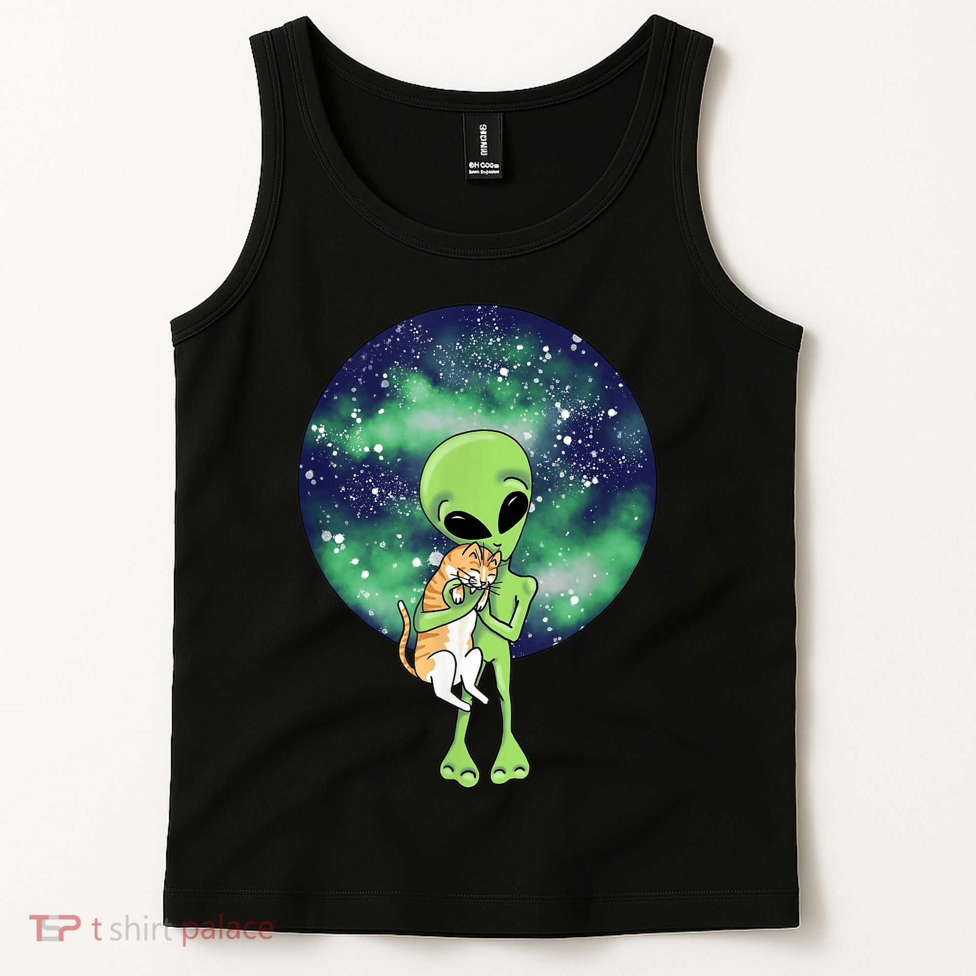 Alien And Cat Tank Top