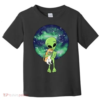 Alien And Cat Toddler T-Shirt