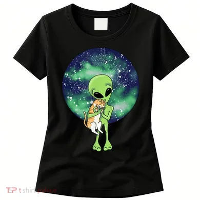 Alien And Cat Women's T-Shirt