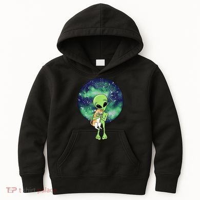 Alien And Cat Kids Hoodie