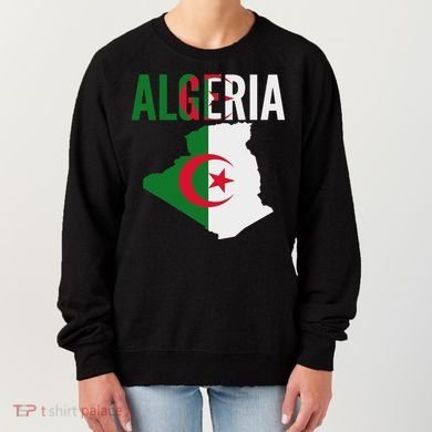 Algerian Algeria Country Map Flag Women's Sweatshirt