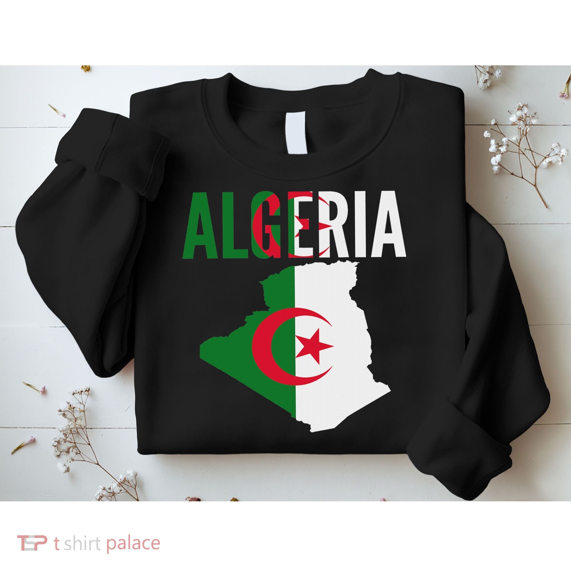 Algerian Algeria Country Map Flag Sweatshirt