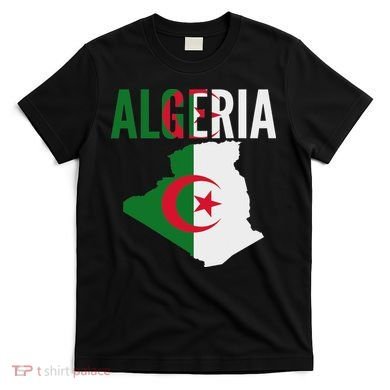 Algerian Algeria Country Map Flag T-Shirt