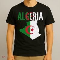 Algerian Algeria Country Map Flag T-Shirt thumb 3