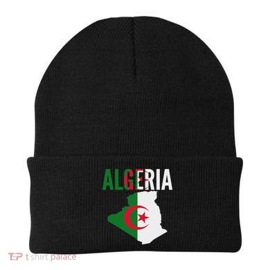 Algerian Algeria Country Map Flag Beanie