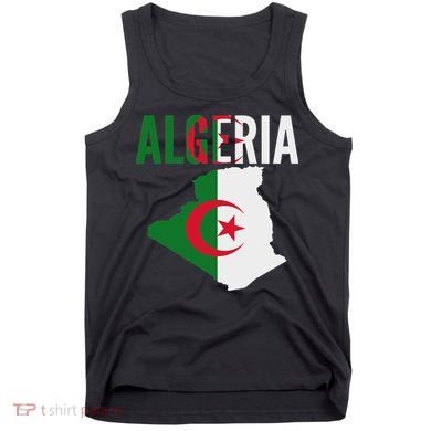 Algerian Algeria Country Map Flag Tank Top