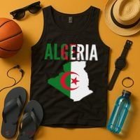 Algerian Algeria Country Map Flag Tank Top thumb 4