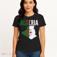 Algerian Algeria Country Map Flag Women's T-Shirt thumb 4