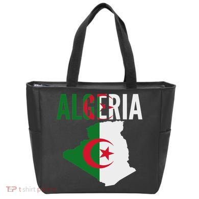 Algerian Algeria Country Map Flag Tote Bag