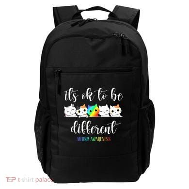 Autism Awareness Cat Its Ok To Be Different Autistic Backpack