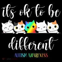 Autism Awareness Cat Its Ok To Be Different Autistic Women's Hoodie thumb 2