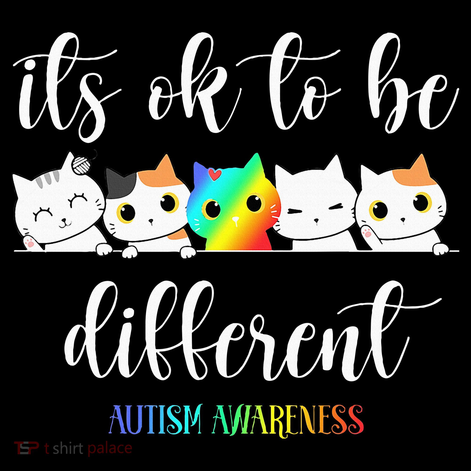 Autism Awareness Cat Its Ok To Be Different Autistic Ornament