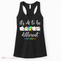 Autism Awareness Cat Its Ok To Be Different Autistic Women's Tank Top thumb 0