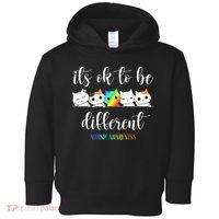 Autism Awareness Cat Its Ok To Be Different Autistic Toddler Hoodie thumb 0