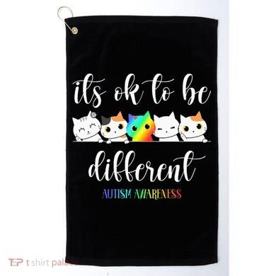 Autism Awareness Cat Its Ok To Be Different Autistic Golf Towel