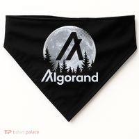 Algorand ALGO Coin Cryptocurrency Wilderness Full Moon USA-Made Doggie Bandana thumb 0