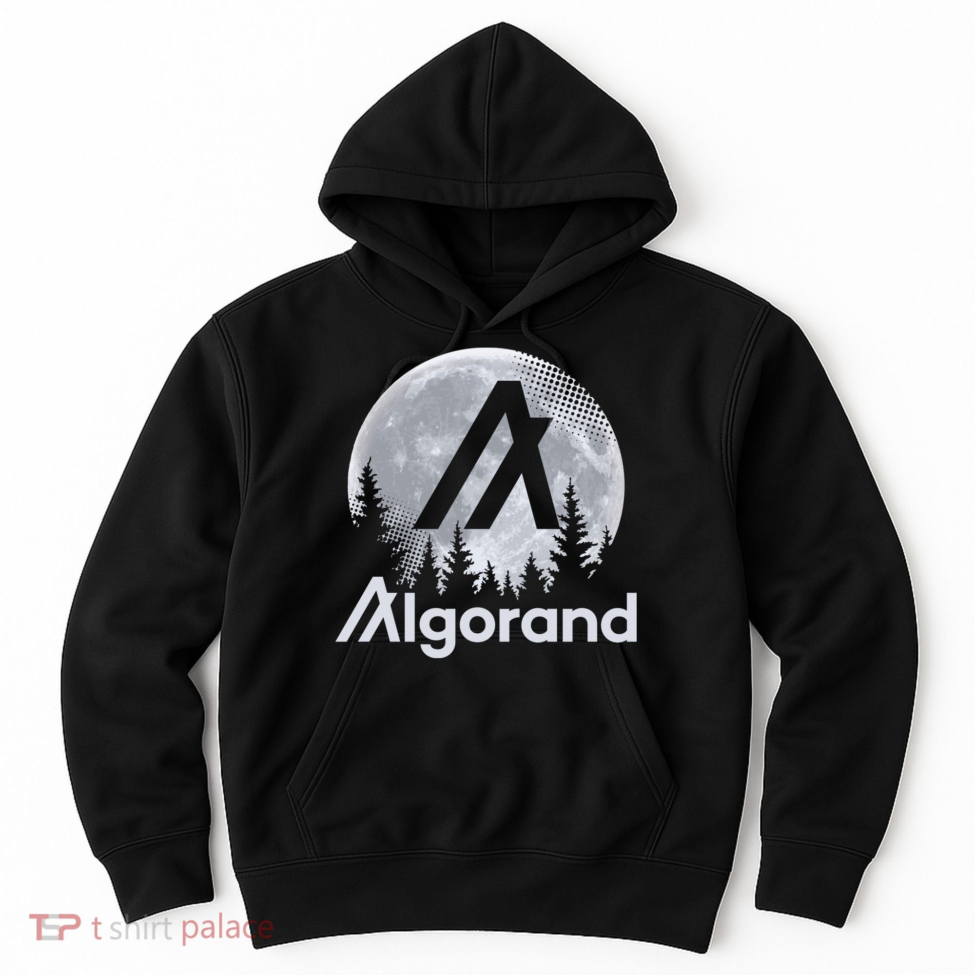 Algorand ALGO Coin Cryptocurrency Wilderness Full Moon Hoodie