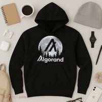 Algorand ALGO Coin Cryptocurrency Wilderness Full Moon Hoodie thumb 3