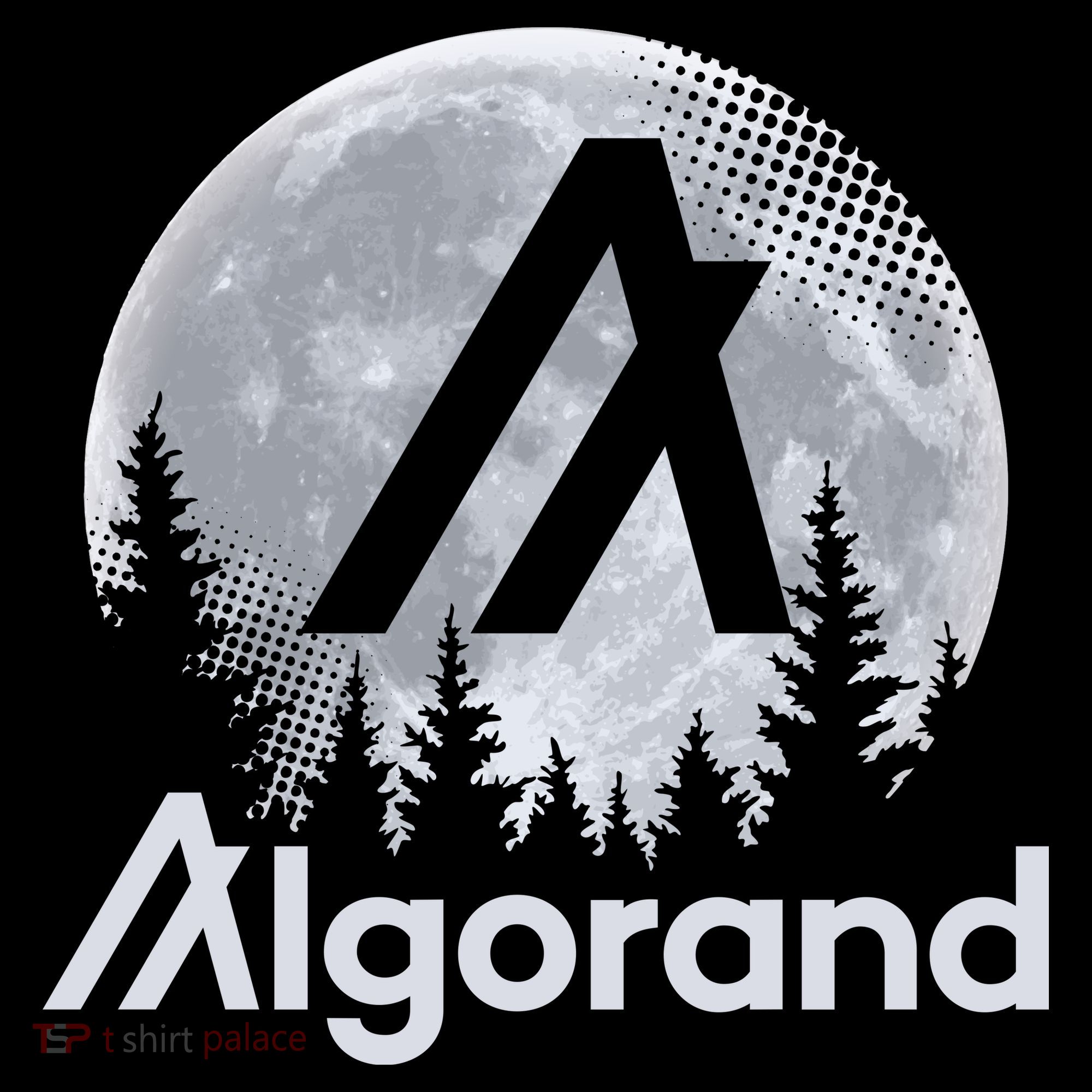 Algorand ALGO Coin Cryptocurrency Wilderness Full Moon Women's Hoodie