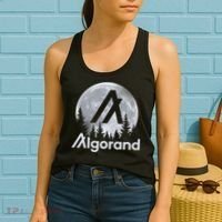 Algorand ALGO Coin Cryptocurrency Wilderness Full Moon Women's Tank Top thumb 2