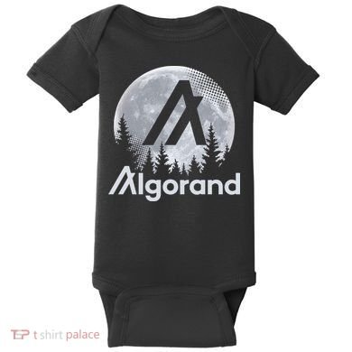 Algorand ALGO Coin Cryptocurrency Wilderness Full Moon Baby Bodysuit
