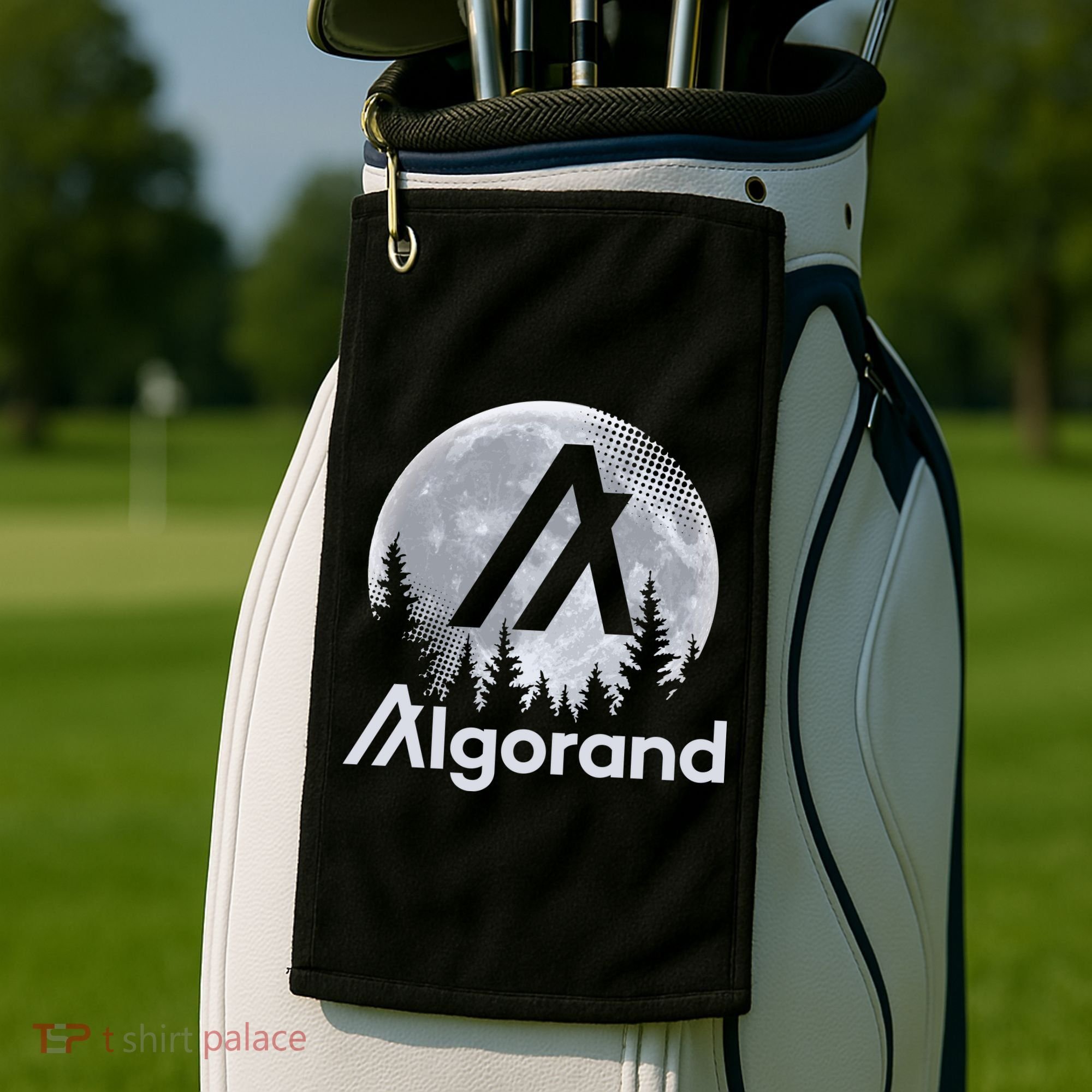 Algorand ALGO Coin Cryptocurrency Wilderness Full Moon Golf Towel