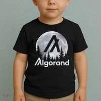 Algorand ALGO Coin Cryptocurrency Wilderness Full Moon Toddler T-Shirt thumb 2