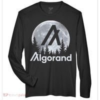 Algorand ALGO Coin Cryptocurrency Wilderness Full Moon Zone Performance Long-Sleeve T-Shirt thumb 0