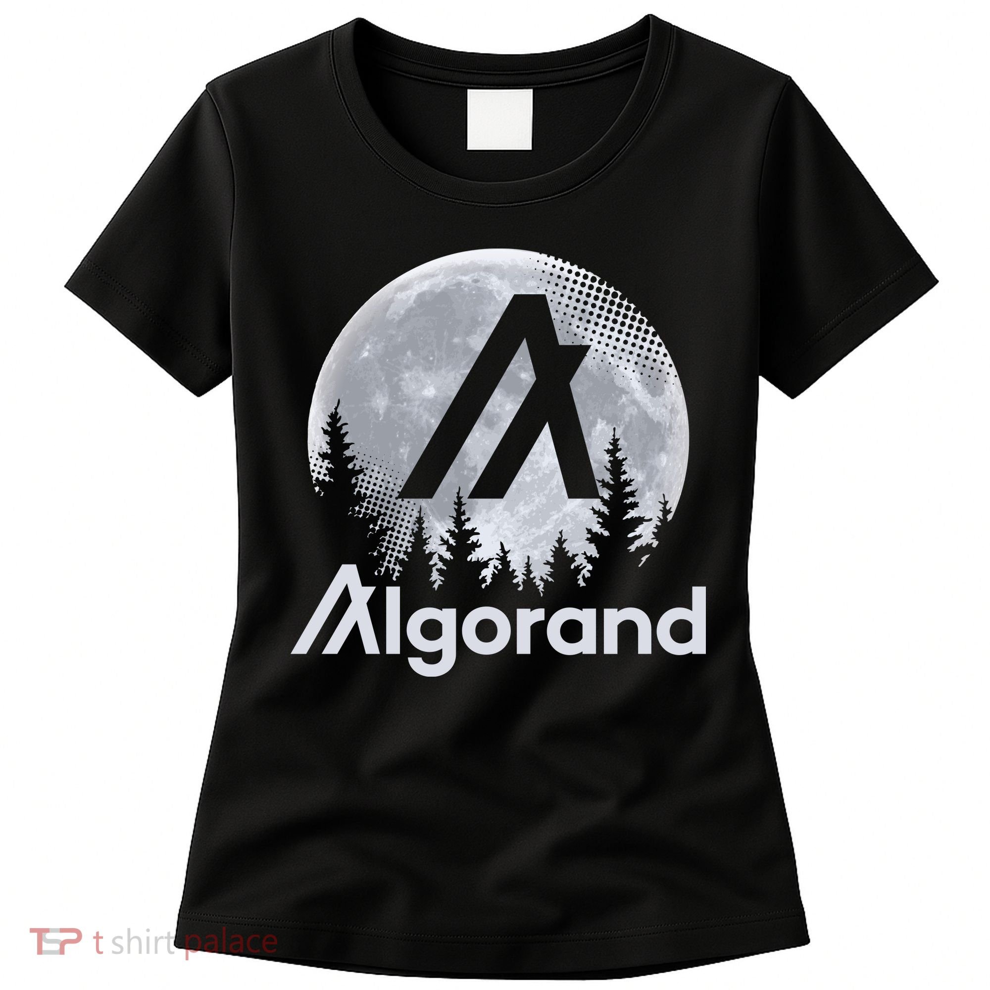 Algorand ALGO Coin Cryptocurrency Wilderness Full Moon Women's T-Shirt