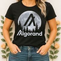 Algorand ALGO Coin Cryptocurrency Wilderness Full Moon Women's T-Shirt thumb 2