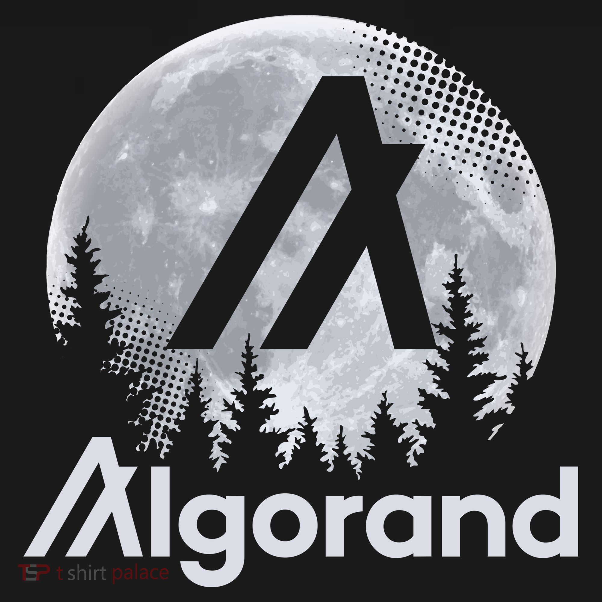 Algorand ALGO Coin Cryptocurrency Wilderness Full Moon Women's T-Shirt