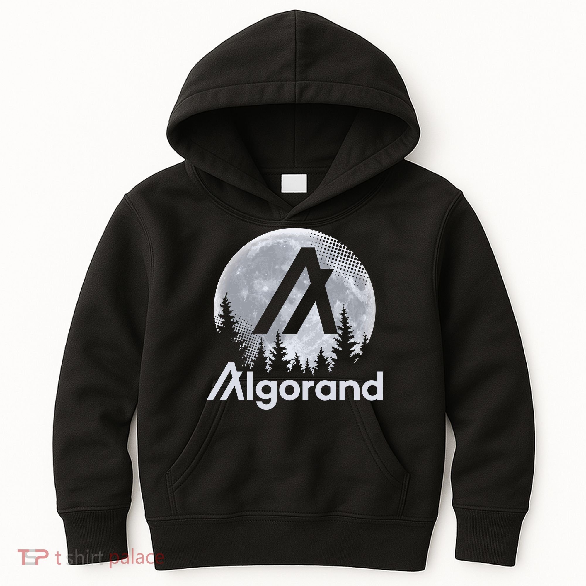 Algorand ALGO Coin Cryptocurrency Wilderness Full Moon Kids Hoodie