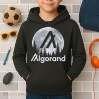 Algorand ALGO Coin Cryptocurrency Wilderness Full Moon Kids Hoodie thumb 2
