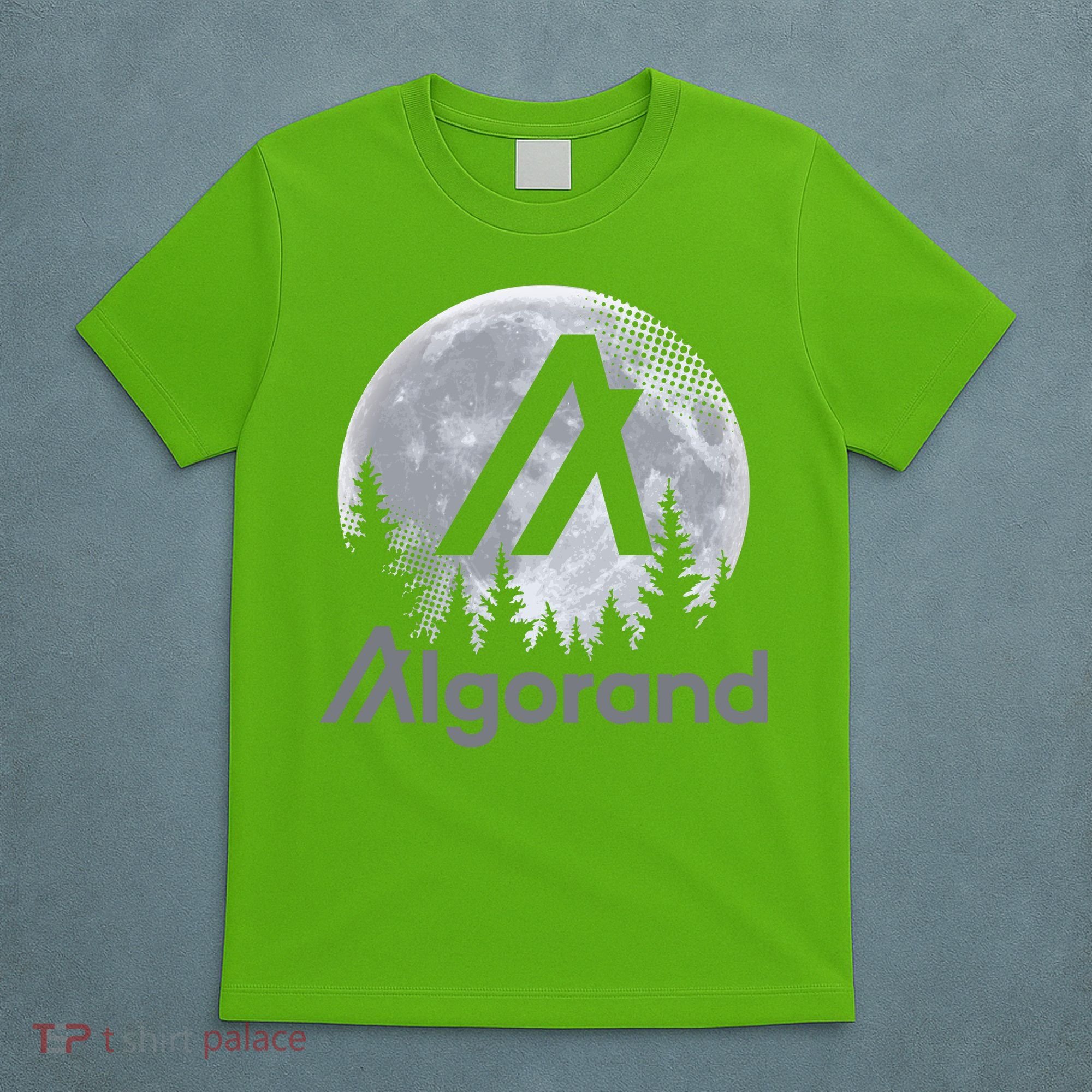 Algorand ALGO Coin Cryptocurrency Wilderness Full Moon T-Shirt