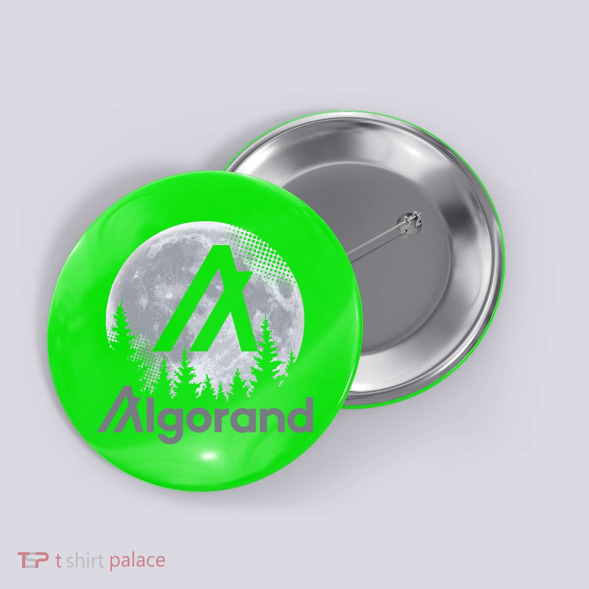 Algorand ALGO Coin Cryptocurrency Wilderness Full Moon Button