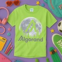 Algorand ALGO Coin Cryptocurrency Wilderness Full Moon Kids T-Shirt thumb 3
