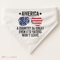America A Country So Great Even Its Haters Wont Leave USA-Made Doggie Bandana thumb 0