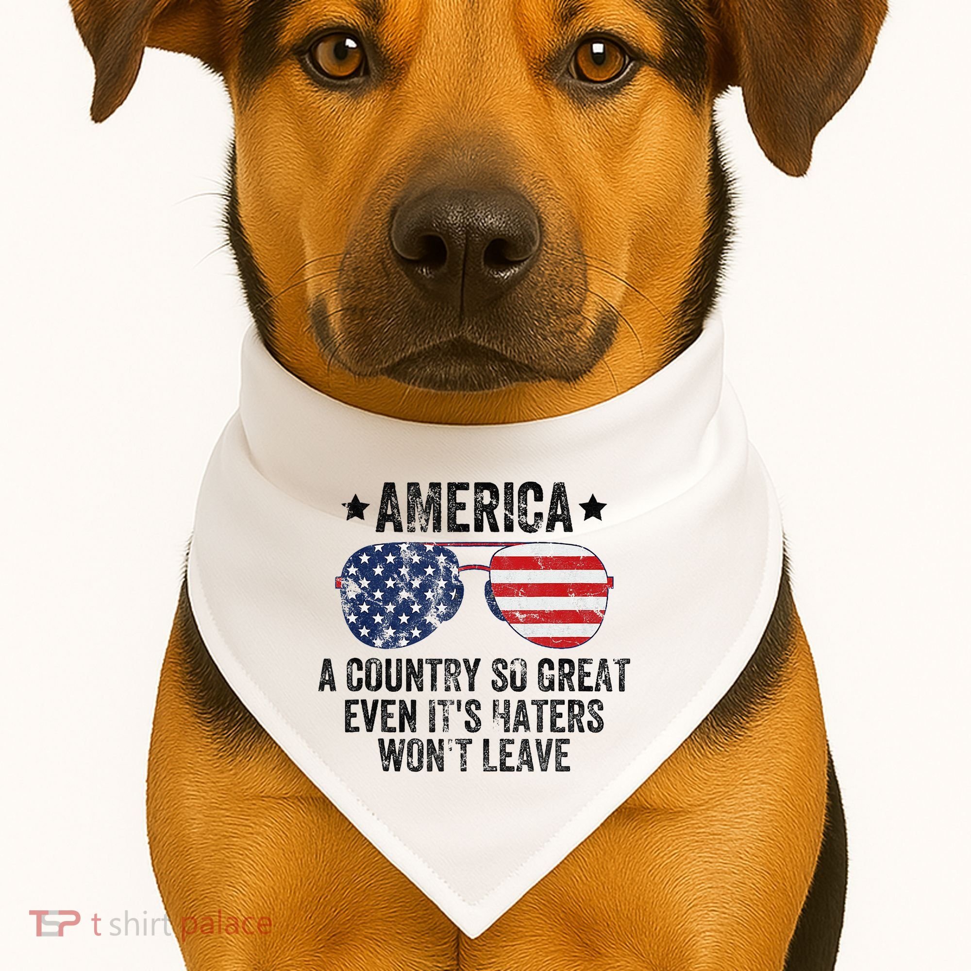 America A Country So Great Even Its Haters Wont Leave USA-Made Doggie Bandana