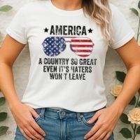 America A Country So Great Even Its Haters Wont Leave Women's T-Shirt thumb 2
