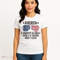 America A Country So Great Even Its Haters Wont Leave Women's T-Shirt thumb 4