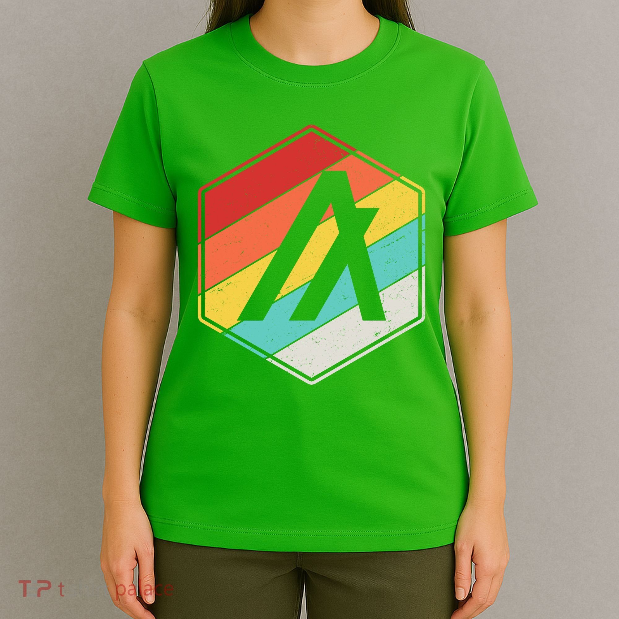 Algorand ALGO Coin Cryptocurrency Retro Colors T-Shirt