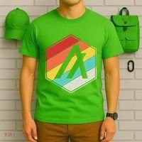 Algorand ALGO Coin Cryptocurrency Retro Colors T-Shirt thumb 6