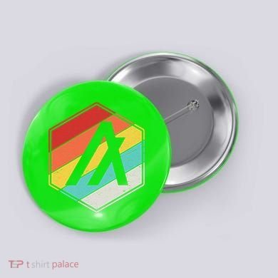 Algorand ALGO Coin Cryptocurrency Retro Colors Button
