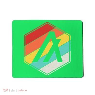 Algorand ALGO Coin Cryptocurrency Retro Colors Mousepad