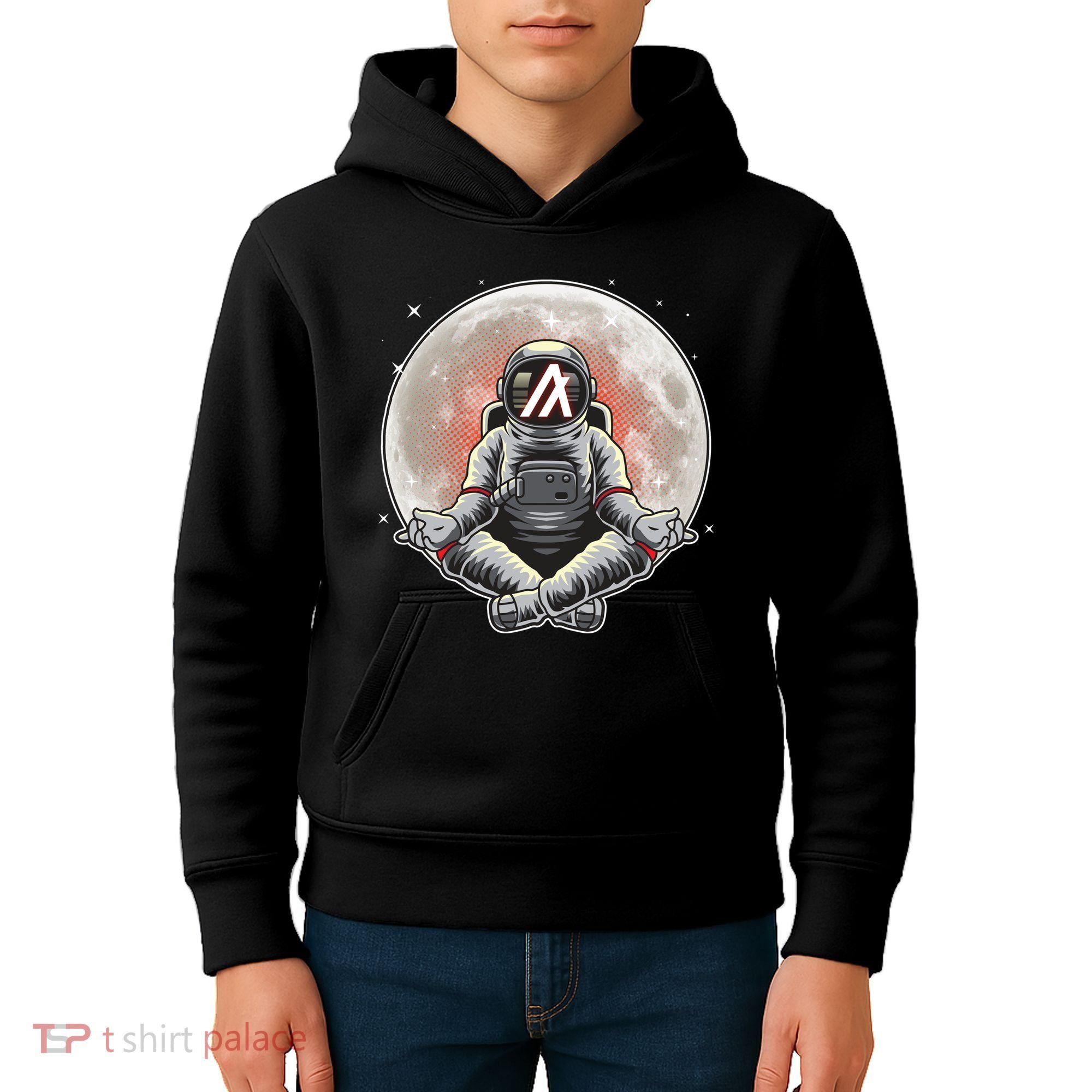 Algorand ALGO Coin Cryptocurrency Yogo Astronaut Kids Hoodie