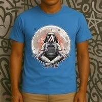 Algorand ALGO Coin Cryptocurrency Yogo Astronaut T-Shirt thumb 3