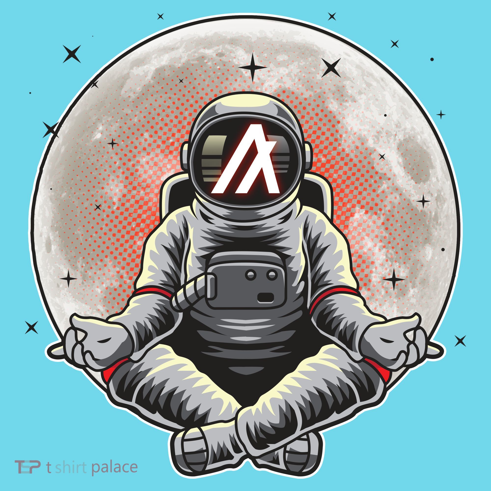 Algorand ALGO Coin Cryptocurrency Yogo Astronaut T-Shirt
