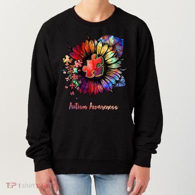 Autism Awareness Colorful Sunflower Women's Sweatshirt